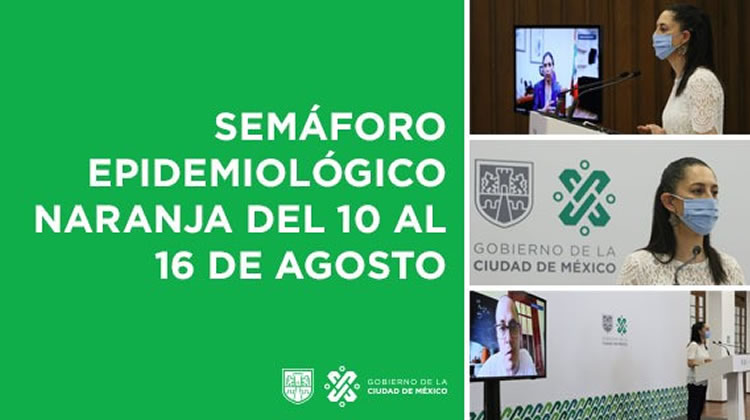 Semáforo epidemiológico naranja del 10 al 16 de agosto